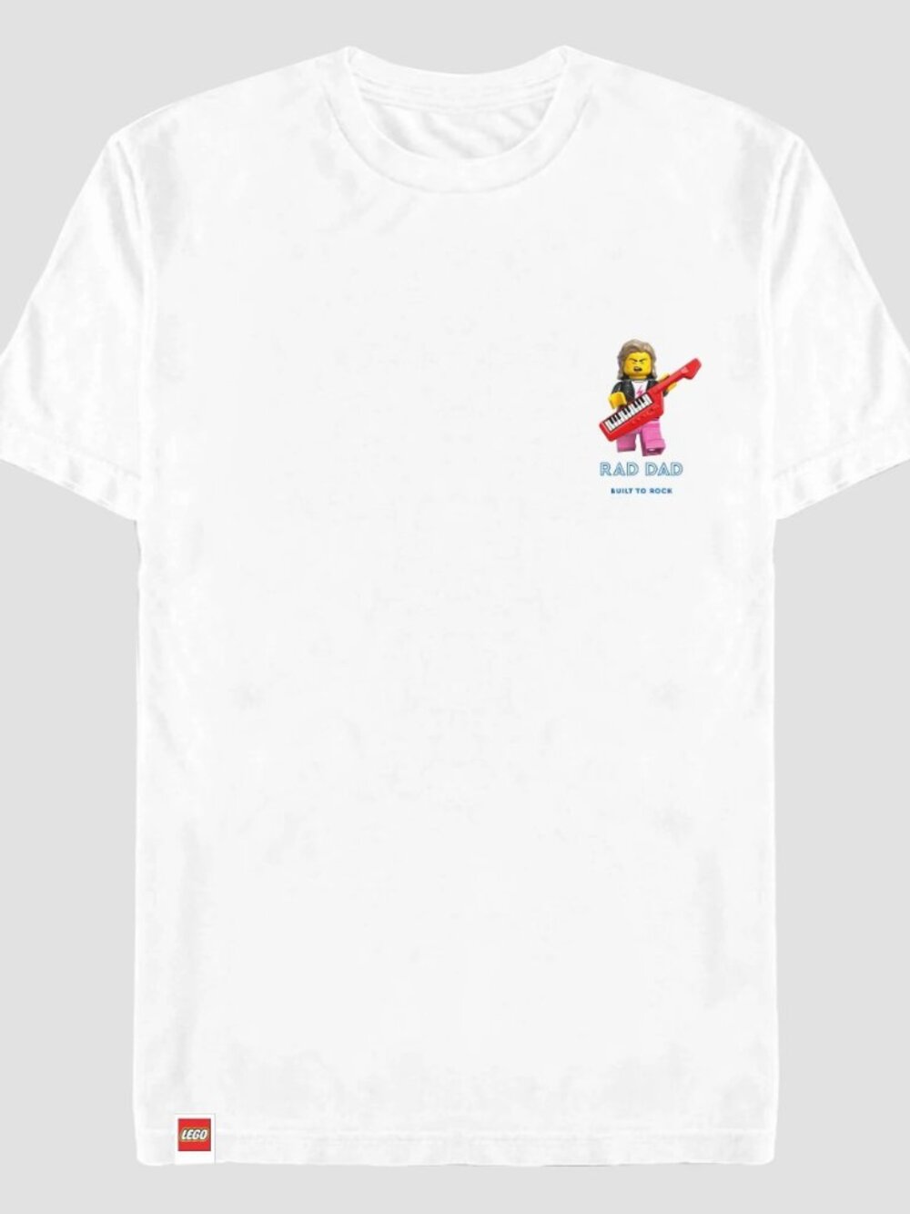 NEW Men's LEGO Rad Dad Minifigure Short Sleeve Graphic White XXL T-Shirt